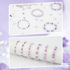 1000pcs Glass Beads for Jewelry Making Colorful Rainbow Craft Crystal Beads with Loose Beads Sparkly Beads for DIY Necklace Bracelet Earring(Purple) - color: Purple