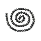 60PCS 6mm Natural Black Obsidian Gemstone Round Loose Beads Crystal Energy Stone Healing Power for DIY Jewelry Making 1 Strand 15" - color: Black Obsidian, size: 6mm