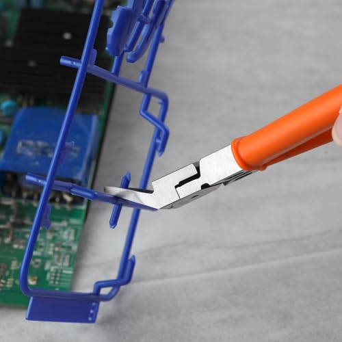 SPEEDWOX Wire Cutters 38 Angled Flush Cutters for Electronic Component Ultra-Sharp Diagonal Cutters Side Cutting Pliers Wire Snips for Jewelry Making Cutting Soft Wires, Electronics Zip Tes, Plastic - style: 38°angle