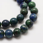 45Pcs Natural Chrysocolla and Lapis Lazuli Beads 8mm Round Natural Gemstone Beads Smooth Loose Spacer Bead for DIY Craft Bracelet Necklace Earrings Jewelry Making Supplies - color: Lapis Lazuli