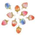 SUNNYCLUE 1 Box 10Pcs 5 Styles Dried Flower Charms Transparent Clear Epoxy Resin Pendants with Brass Hole 1.2mm Glass Micro Beads for DIY Earrings Bracelet Necklace Jewelry Accessories Gift Supplies