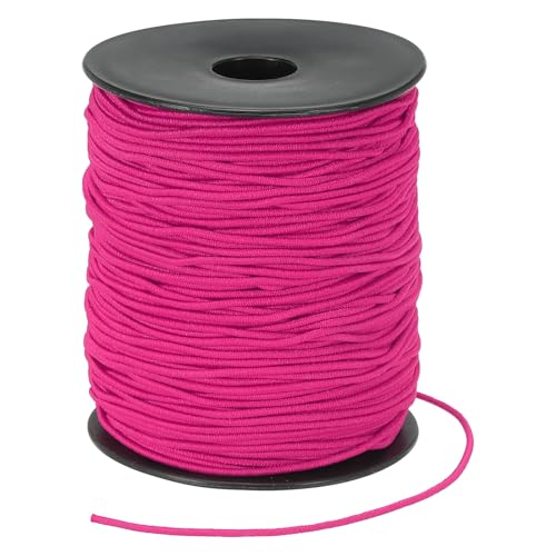PATIKIL Stretchy String for Bracelets 109 Yards / 100m, 1.5mm Elastic Cord for Jewelry Making, Necklaces, Beading and Crafts DIY, Fuchsia - color: Fuchsia