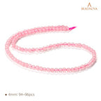 BEADNOVA 4mm Natural Rose Quartz Gemstone Round Loose Beads for Jewelry Making (90-92pcs) - color: 22) Rose Quartz Round Beads, size: 4mm