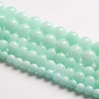 8MM 46PCS Natural Stone Amazonite Chalcedony Loose Beads for Jewelry Making DIY Bracelet Necklace 1 Strand - color: Amazonite Chalcedony, size: 8mm