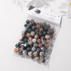 Raicegs 100pcs 8mm India Agate Beads Natural Gemstone Beads Round Loose Beads for Jewelry Making DIY Bracelets Necklace - color: India Agate, size: 8mm Round
