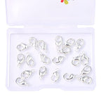 BEADIA Silver Plated Lobster Clasps Non Tarnish 12mm 20pcs for Jewelry Making Findings - color: Lobster Clasps Silver, size: 12mm