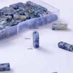 Natural Blue Sodalite Rectangle Tube Beads 4x13mm 38cm/str Loose Semi Gemstone Stone Beads for Making Bracelets Necklace Earrings - color: Blue Sodalite, size: 4x13mm Rectangle