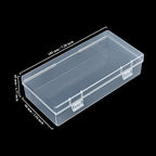 6 Pack Rectangular Clear Plastic Storage Containers Box with Hinged Lid for Beads and Other Small Craft Items (7.28 x 3.54 x 1.77 inch) - size: 7.28 x 3.54 x 1.77 inch