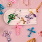 Cross Resin Molds,12 Cavity Epoxy Resin Cross Molds Silicone Molds for Keychain DIY Craft Necklace Jewelry Pendant Making Halloween Gifts