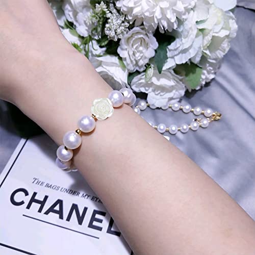 15 mm ABS Plastic Rose Flower Beads Lovely Roseflower Spacer Beads (White) - color: White