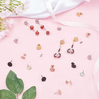 SUNNYCLUE 1 Box 20 Pairs 4 Colors Stainless Steel Ear Studs with Earring Backs Flat Round Earring Findings with Holes for DIY Making Necklace Earrings Bracelet - color: 20 Pairs Mixed Color Ear Studs Findings
