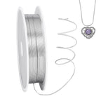 PH PandaHall 3.2 FT 0.5mm Iron Wire for Jewelry Making, Craft Wire Tarnish Resistant Beading Wire Silver Craft Wire for Jewelry Making Supplies DIY Crafting, 25 Gauge