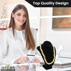 Novel Box Black Velvet Stand Jewelry Necklace Display 5.5x3x7.5 Inches - Freestanding Travel Necklace Holder Stand - Necklace Mannequin Organizer Stands - Necklace Displays Small - color: Black Velvet, size: Small