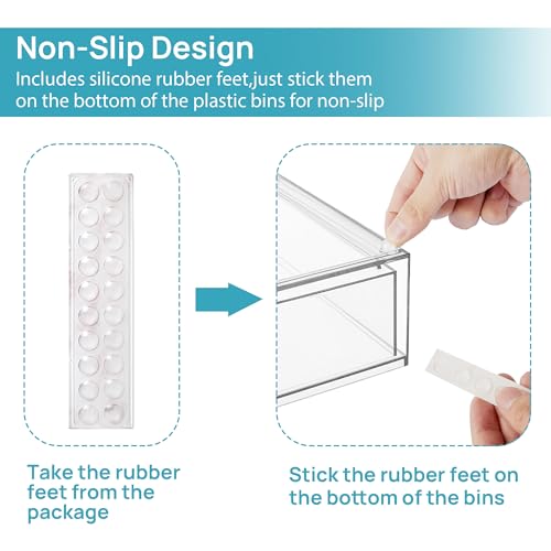 Vtopmart 12.1''W Clear Stackable Storage Drawers,3 Pack Acrylic Plastic Organizers Bins for Makeup Palettes, Cosmetics, and Beauty Supplies,Ideal for Vanity, Bathroom,Cabinet,Desk Organization - style: 3pack Wide