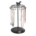 Black Bird Rotating Necklace Holder Bracelet Stand/Jewelry Organizer/Jewelry Tree - color: Black
