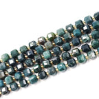 Malahill Wholesale Natural Faceted Stone Beads for Jewelry Making Sold per Bag 5 Strands Inside Cube Moss Agate 6mm - color: Moss Agate, size: Faceted Cube 6mm