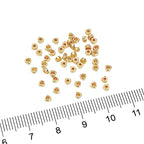 BEADIA 14K Gold Plated Triangle Spacer Beads 2.5x1.5mm 50pcs for Jewelry Making Findings Non Tarnish - color: 14K Gold, size: 2.5x1.5mm Triangle
