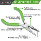 Long Fine Needle Nose Pliers with Cutter, Teeth, Chain Nose Pliers for Jewelry Making & Repair - style: Long Nose Pliers Thin