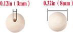 300Pcs 8mm Wooden Spacer Beads - Round Unfinished Natural Wood Loose Beads - size: 8