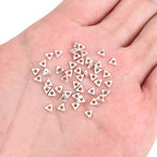 BEADIA Silver Plated Triangle Spacer Beads 3.5x1.5mm 50pcs for Jewelry Making Findings Non Tarnish - color: Silver, size: 3.5x1.5mm Triangle