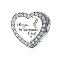 Mothers Day Birthday Number Love Family Friendship Graduation Auntie Grandma Dad Mom Charms for Pandora Bracelets Necklaces, Gifts Women, for Anniversary Valentines Christmas - style: I Love You to The Moon and Back