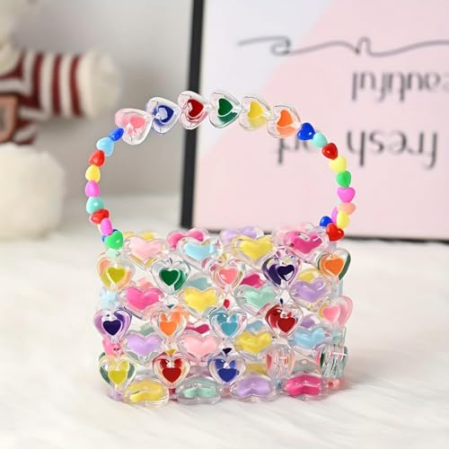 420 Adorable Acrylic Beads Set - Cute Mixed Shape Stars, Hearts, Flowers and Round Beads for DIY Jewelry, Hair Accessories and Crafts
