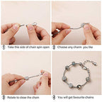 Hicarer 20 Pcs Chain Bracelet for Jewelry Making Women DIY Adjustable Snake Charm Bracelet with Heart Shape Extender Chain(Silver) - color: Silver