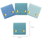 3pcs Small Jewelry Bags Butto Pouches Organizer Cases Gift Bags for Jewelry, 3"x3", Blue - color: Blue