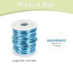 HARFINGTON 10 Gauge Aluminum Craft Wire 2.5mm 65.5ft Flexible Bendable Anodized Metal Jewelry Sculpting Wire for Jewelry Making Modelling Craft DIY, Steel Blue - color: Steel Blue, size: 65.5ft x 2.5mm