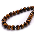 BEADIA Natural Yellow Tiger Eye Stone Round Loose Semi Gemstone Beads for Jewelry Making 6MM 61PCS - color: Yellow Tiger Eye, size: 6mm