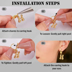 stino 16Pcs Huggie Earring Hooks for Jewelry Making, Brass Hoops Earring Clasps, Findings & Supplies (14K Gold Plated) - color: 14K Gold Plated