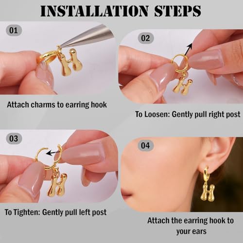 stino 16Pcs Huggie Earring Hooks for Jewelry Making, Brass Hoops Earring Clasps, Findings & Supplies (14K Gold Plated) - color: 14K Gold Plated