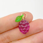 50pcs Glass Pendant Charms - Multicolor Theme Drops for Necklace Craft, Jewelry Making Supplies (Various Styles) - style: Grape
