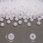 BONNY BOXX 1000PCs 6MM Jelly White Acrylic Round Beads, Smooth Transparent Acrylic Balls, Plastic Resin Gumball Bubblegum Chunky Beads for Necklace & Bracelet Making, Crafting Supplies - color: Jelly White, size: 6MM