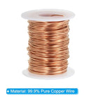 PATIKIL 101.7 Feet Solid Bare Copper Wire,16 Gauge 99.9% Pure Copper Wire 1.3mm Soft Beading Wire Metal Plant Stem Ties for Jewelry Craft (31m) - size: 1.3mm x 101.7ft
