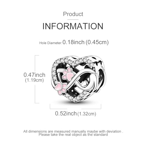 LAZA 925 Sterling Silver Charm for Bracelet Necklace Dangle Love Mom Butterfly Party Charm Beads Pendants DIY Jewelry for Women - color: Love Cat Paws
