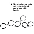 18 Gauge Aluminum Craft Wire, 165 Feet 1mm Bendable Metal Wire for Jewelry Making, Sculpting, Modelling, Wreath Making, Floral Making, Beading, Wire Wrapping (Black) - color: Black