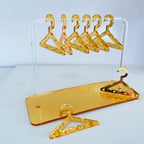 Earring Hanger Rack with 8 Mini Coat Hangers, Acrylic Earring Holder Display Stand, Ear Studs Hanging Earrings Organizer For Women Girls, Yellow - color: Yellow
