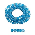 DandS ltd Crackle Lampwork Glass Beads for Jewelry Making, Crystal Blue, Vibrant DIY Bracelets, Necklaces, Beading Supplies & Craft Kits for Handmade Jewelry, 80pcs 0.39 inch (10mm), #J225-10 - color: Crystal Blue