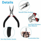 12cm/4.72" Needle Nose Pliers For Jewelry Making, Long Nose Pliers Wire Cutters, Chain Nose Pliers with Wire Cutter, Jewelry Making Tool for Handcraft Hobby DIY Jewelry Work - style: Needle Nose Pliers
