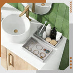 20Pcs Small Velvet Jewelry Tray, 8.3x4.9x0.9Inch Jewelry Storage Display Trays Jewelry Drawers Organizer Trays Desktop Decorative Tray for Earring Ring Necklace Bracelet, Grey (1 grid)