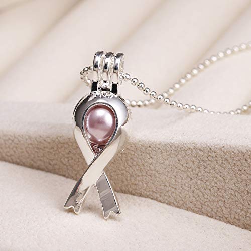 Mixed Pearl Cage Locket Pendants Set, Essential Oil Diffuser DIY Necklace Bracelet Jewelry Making Craft, Bulk Beads Aromatherapy Diffuser Charms Gifts for Women Girls - color: Random 30pcs Silver