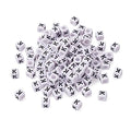 FASHEWELRY 300Pcs Cube White Acrylic Letter Beads 6x6mm Letter K Alphabet Beads for DIY Bracelet Necklace Jewelry Making - color: Letter K, size: 6x6x6mm