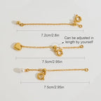 FAMARINE Gold Silver Necklace Extender Chains for Women - color: gold F