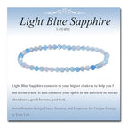 MASSIVE BEADS Natural Genuine Gemstone Beads Healing Crystal Chakra Reiki Jewelry Faceted Round Beads Bracelets 3mm - color: Light Blue Sapphire