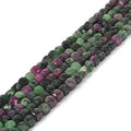 Natural Green Ruby Zoisite Gemstone 4mm Faceted Cube Square Loose Beads 16 Inch for DIY Jewelry Making Beads - color: Green Ruby Zoisite