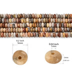 170pcs 4x2mm Natural Crazy Lace Agate Disk Rondelle Spacer Semi Precious Gemstone Loose Stone Beads for Jewelry Making 15 Inch - color: Crazy Lace Agate