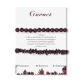 Healing Crystal Bracelets for Women 2 PCS 6mm Natural Stone Bracelet Stretch Crystal Beaded Bracelets Handmade Gemstone Bracelet Jewelry Gifts Christmas Gifts for Women Girls - style: garnet
