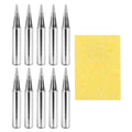 MECCANIXITY Pack of 10 900M Solder Tips Internally Heated Soldering Tips with Cleaning Sponge Pad Replacement Welding Accessories Kit for Electrical Solder Station Tip (900M-T-B) - style: 900M-T-B