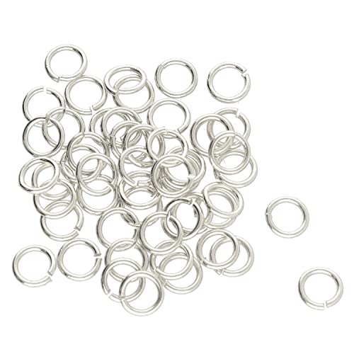 The Beadsmith Open Jump Rings – 5mm, Silver Plated, 22-Gauge (0.67mm) Wire Thickness, 144 Pieces – Findings for Making Keychains, Charms, Chain Mail and Body Jewelry - color: Silver, size: 5mm - 19 Gauge